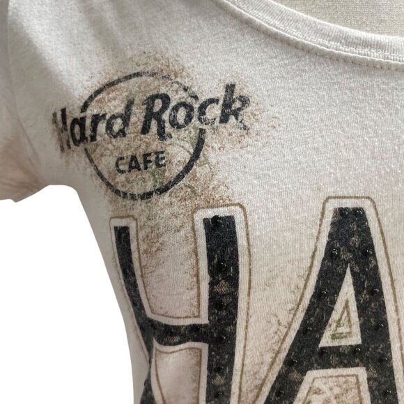 Hard Rock Couture Nashville Graphic T Womens Medium Distressed Rhinestone Retro - Picture 5 of 9